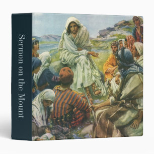 Jesus Christ Sermon on the Mount, Vintage Religion 3 Ring Binder