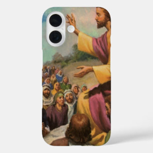 Jesus Christ Sermon on the Mount, Vintage Religion iPhone 16 Case