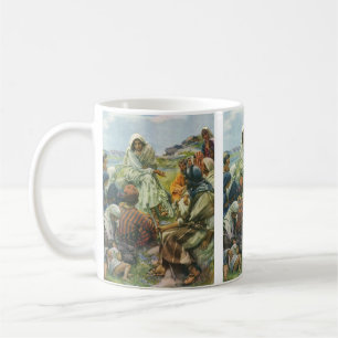 Jesus Christ Sermon on the Mount, Vintage Religion Coffee Mug