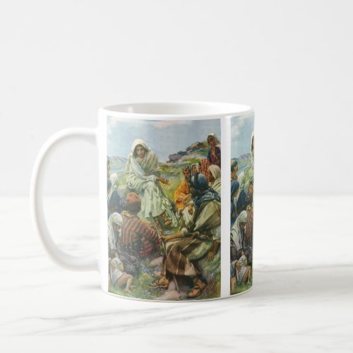 Jesus Christ Sermon on the Mount Vintage Religion Coffee Mug