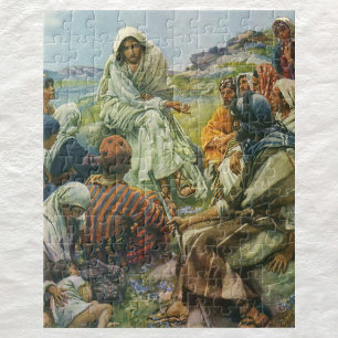 Jesus Christ Sermon on the Mount, Vintage Religion Jigsaw Puzzle