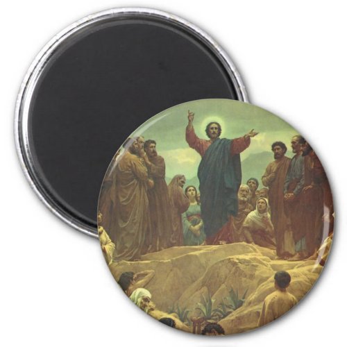 Jesus Christ Sermon on the Mount Vintage Religion Magnet