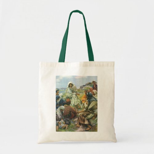 Jesus Christ Sermon on the Mount Vintage Religion Tote Bag