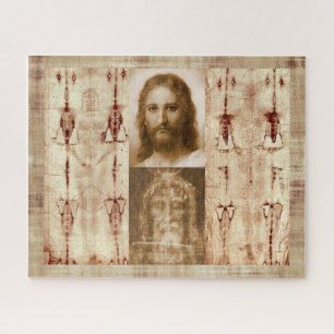 Jesus Christ Shroud of Turin Holy Face Burial Jigsaw Puzzle