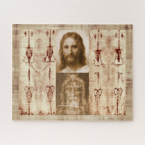 Jesus Christ Shroud of Turin Holy Face Burial  Jigsaw Puzzle