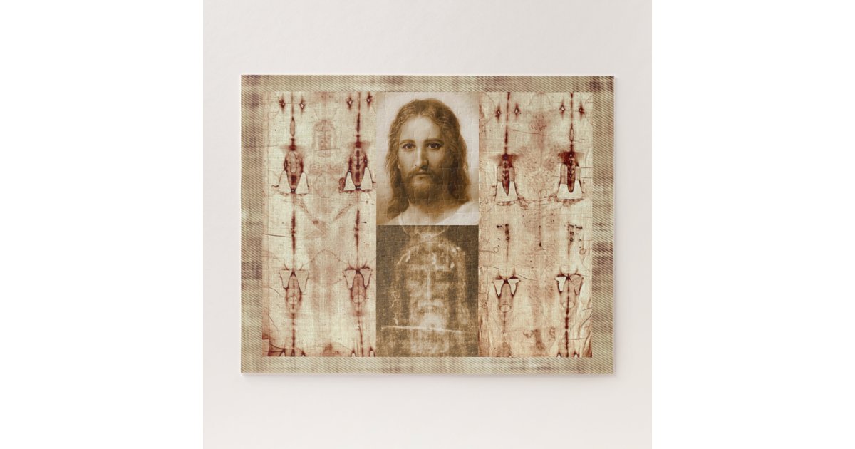 Jesus Christ Shroud of Turin Holy Face Burial Jigsaw Puzzle Zazzle