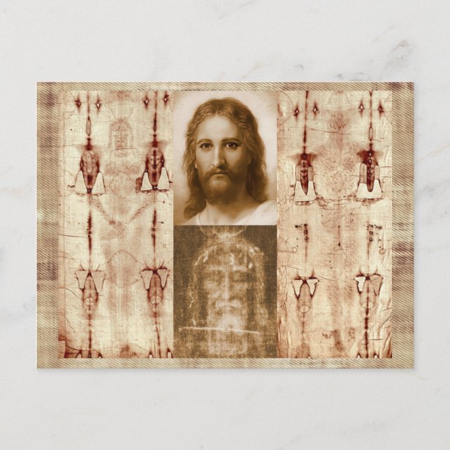Jesus Christ Shroud of Turin Holy Face Postcard (Front)