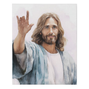 Jesus Christ signing "I love you" in Sign Language
