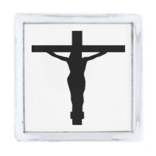 JESUS CHRIST SILVER FINISH LAPEL PIN