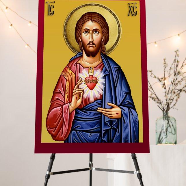 Jesus Christ son of God new red Foam Board (In Situ (Stand))