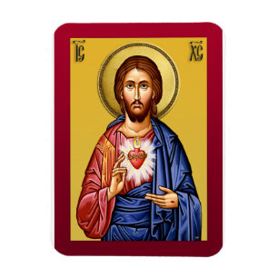 Jesus Christ son of God new red Magnet