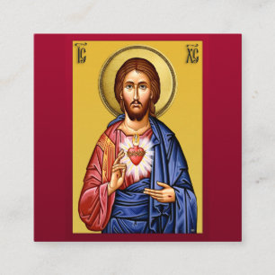 Jesus Christ son of God new Square Business Card