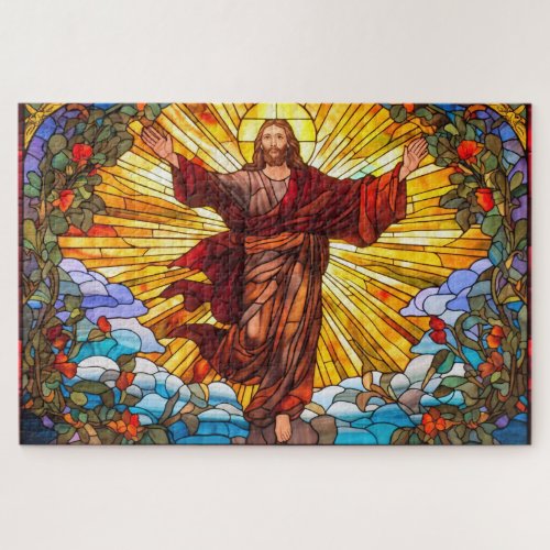 Jesus Christ Stained Glass Art Puzzle