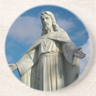 Jesus Christ statue Drink Coaster