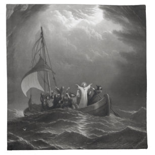 Jesus Christ Stills the Tempest Cloth Napkin