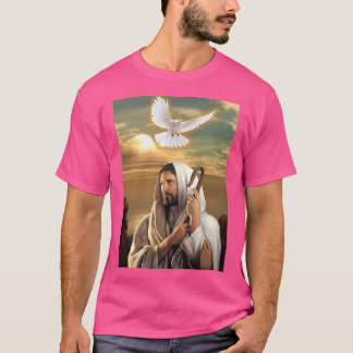 Jesus Christ Sunset With White Dove T-Shirt