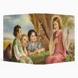 Jesus Christ Teaching Children, Vintage Religion 3 Ring Binder