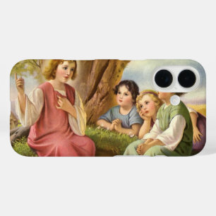 Jesus Christ Teaching Children, Vintage Religion iPhone 16 Case