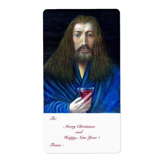 JESUS CHRIST, THE CHALICE IN EMMAUS LABEL (Front)