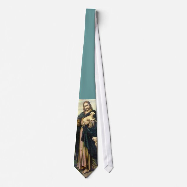 JESUS CHRIST THE GOOD SHEPHERD NECK TIE (Front)