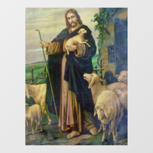 JESUS CHRIST THE GOOD SHEPHERD WINDOW CLING