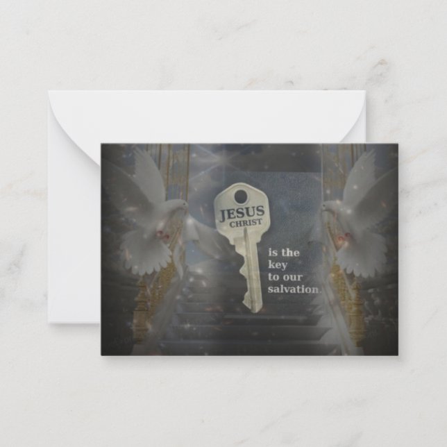 Jesus Christ the Key to Salvation Note Card (Front)