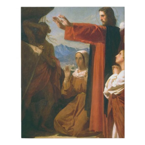 Jesus Christ _ The Resurrection Of Lazarus Faux Canvas Print