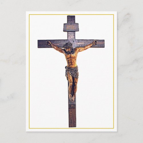 Jesus Christ the Saviour Crucifix Postcard