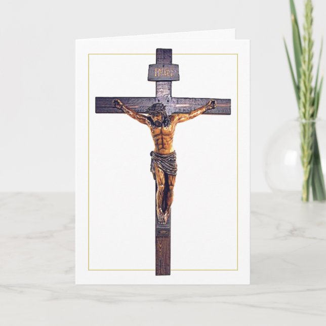 Jesus Christ the Saviour on the Cross  Card (Front)