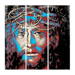 Jesus Christ Thorn Crown Abstract Christian art