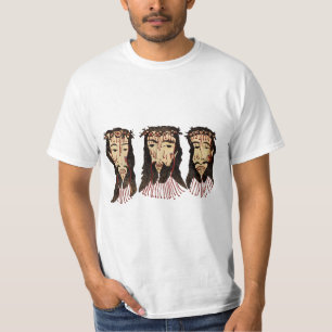 Jesus Christ Thorn Crown Folk art Painting T-Shirt