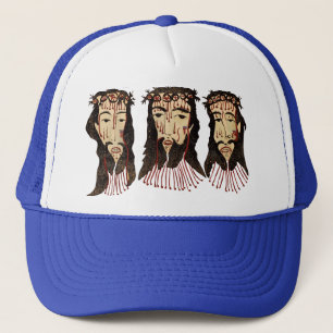 Jesus Christ Thorn Crown Folk art Painting Trucker Hat