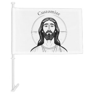 Jesus Christ Thunder_Cove Car Flag