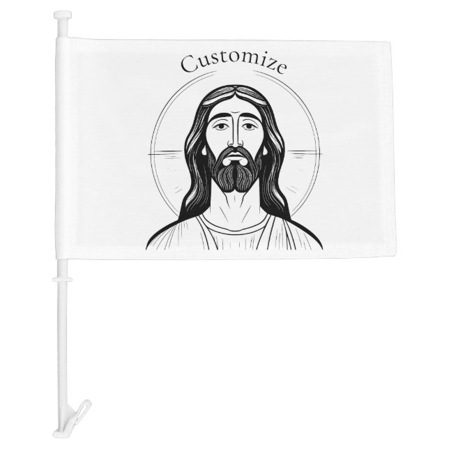 Jesus Christ Thunder_Cove Car Flag (Front)