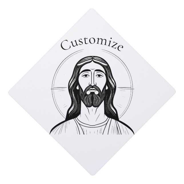 Jesus Christ Thunder_Cove Graduation Cap Topper (Front)