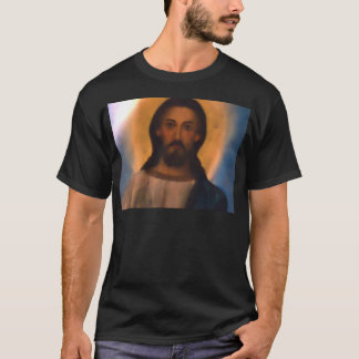 Jesus Christ Vintage Hand Painted Orthodox Icon T-Shirt