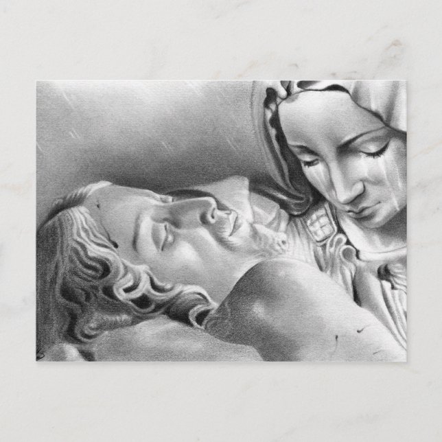 Jesus Christ Virgin Mary Postcard (Front)