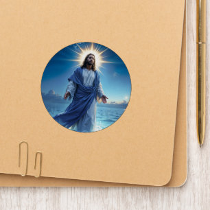 Jesus Christ walking on water biblical scene Patch