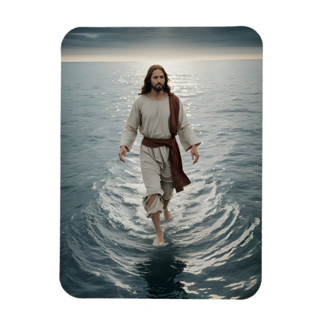 Jesus Christ Walks on Water Magnet (Vertical)