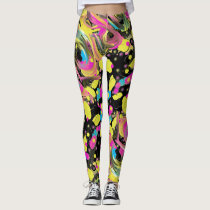 "Jesus" Christ Walks With Me Abstract Leggings "Jesus" Christ Walks With Me Abstract Leggings