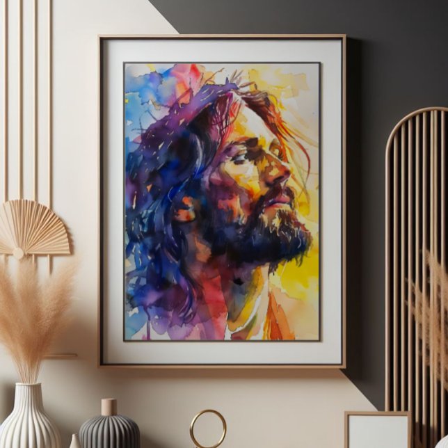 Jesus Christ Watercolor Photo Print (Creator Uploaded)