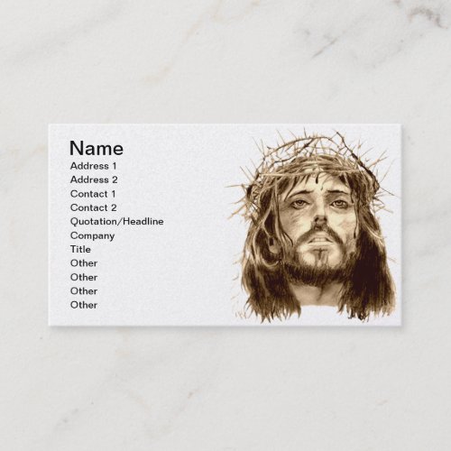 Jesus Christ with a Crown of Thorns Business Card