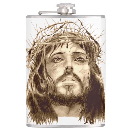 Jesus Christ with a Crown of Thorns Flask