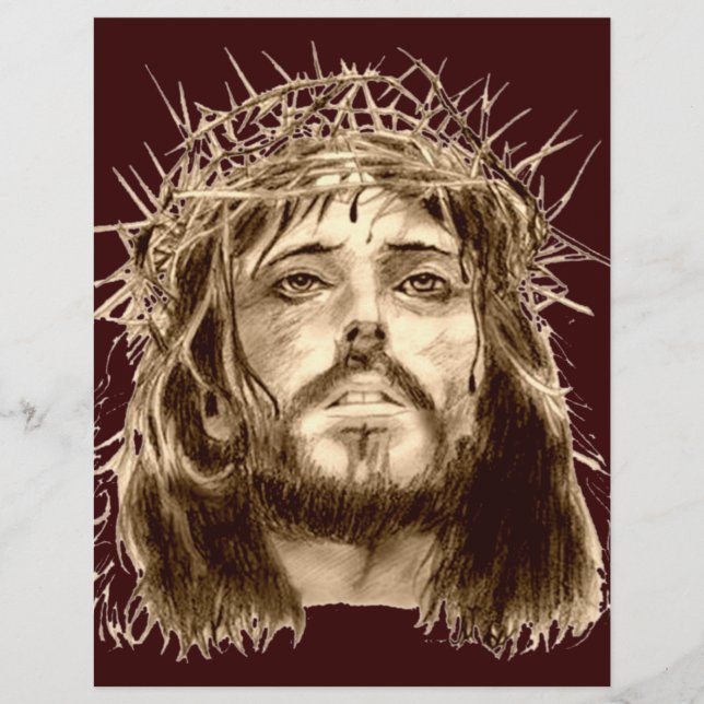 Jesus Christ with a Crown of Thorns Flyer (Front)