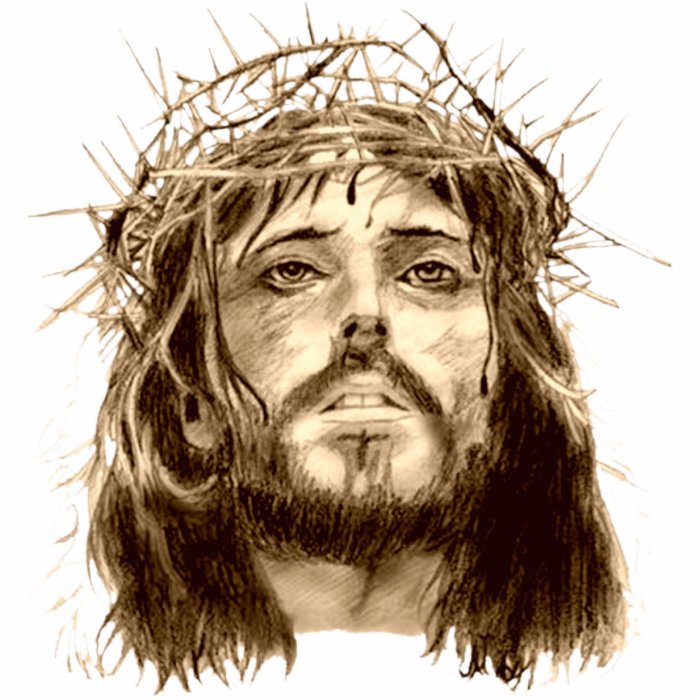 Jesus Christ with a Crown of Thorns Photo Sculptures