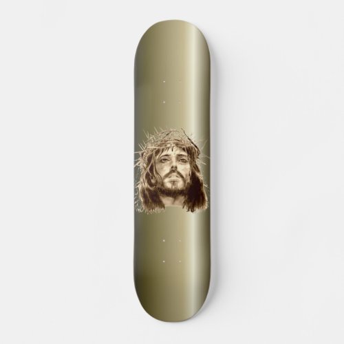 Jesus Christ with a Crown of Thorns Skateboard Deck