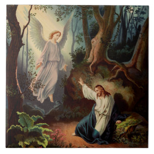 Jesus Christ with angel  Ceramic Tile