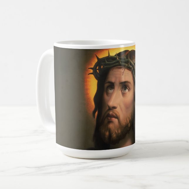 Jesus Christ with Crown of Thorns Coffee Mug (Front Left)