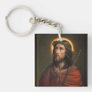 Jesus Christ with Crown of Thorns Keychain