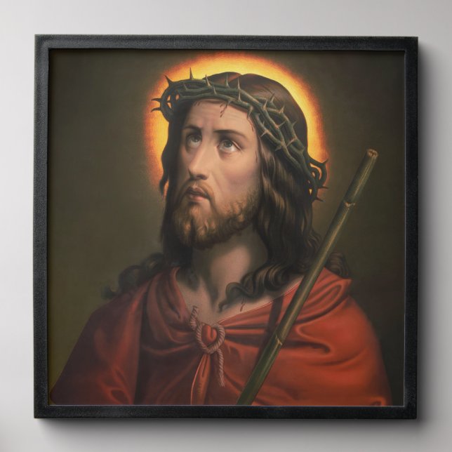 Jesus Christ with Crown of Thorns Peel And Stick Photo Tile (Front Set)